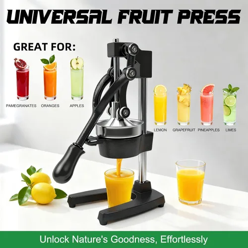 Miniatura 7 de Máquina Exprimidora Manual, Prensa Manual Comercial de Servicio Pesado de Hierro Fundido, para Jugo de Naranja Lima Limón Granada, Fácil de Usar