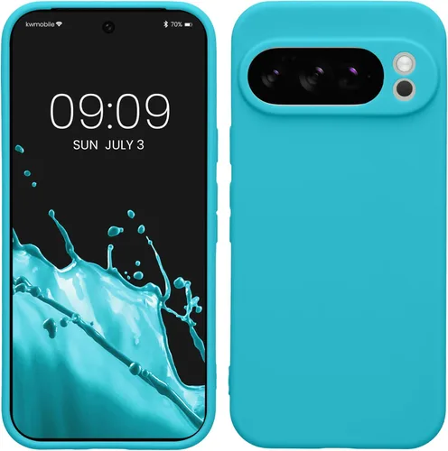 Miniatura 132 de kwmobile Funda compatible con Google Pixel 9 Pro - Funda protectora delgada de TPU para teléfono - Acabado mate suave - Negro mate