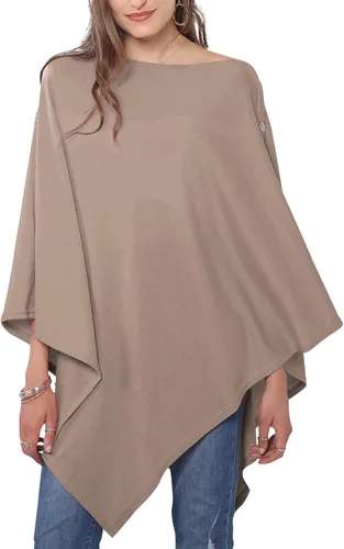 Miniatura 24 de MissShorthair Versatile Women's Shawl Wrap – Soft Knitted Poncho Cape Scarf for Fall Winter