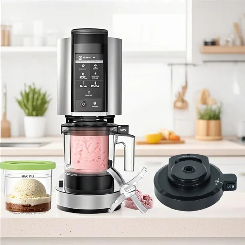 Miniatura 9 de Tapa exterior del cuenco con paleta compatible con la máquina de helados Ninja NC301 NC300, tapa de repuesto reutilizable sin BPA, accesorios