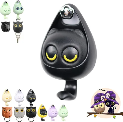 Miniatura 13 de Llavero de búho nocturno, llaves de soporte para llaves, llave de pared magnética de búho nocturno, lindo soporte para llaves de búho, creativo y 3