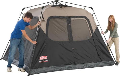 Miniatura 6 de Coleman Tienda de campaña instantánea para 4/6/8/10 personas con configuración de 1 minuto, tienda familiar grande con postes prefijados