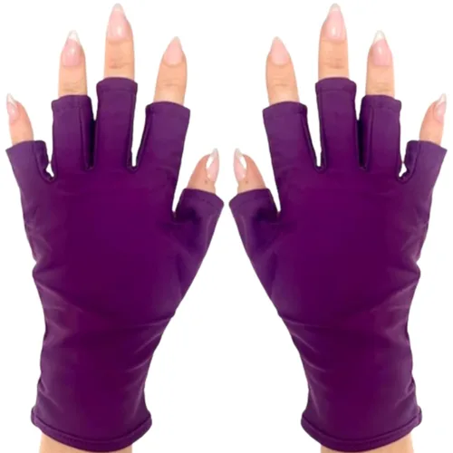 Miniatura 66 de ManiGlovz - Guantes de uñas originales con protección UPF 50+ UV Guantes de manicura de gel y guantes anti UV sin dedos para mujeres Se pueden
