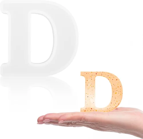Miniatura 9 de Gartful Moldes de letras de resina, molde de resina epoxi del alfabeto mayúscula B, moldes de silicona 3D gruesos para hacer letras, arte