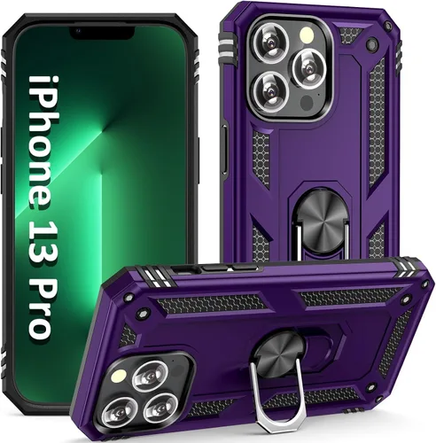Miniatura 16 de ADDIT i Phone 13 Pro Max - Funda para iPhone 13 Pro Max, con anillo de soporte, soporte ajustable, grado militar, protección resistente, a prueba