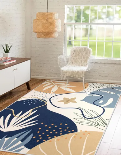 Miniatura 35 de Lahome Alfombra de pasillo rosa - Alfombra de 2x7, alfombra antideslizante lavable para baño, alfombra ligera para piso, alfombras para pasillo