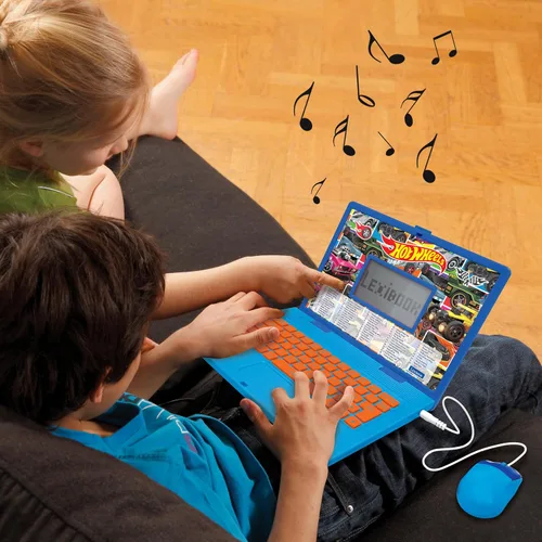 Miniatura 5 de Lexibook Hot Wheels, portátil educativo y bilingüe en inglés/español, juguete para niños con 124 actividades para aprender, jugar juegos y música