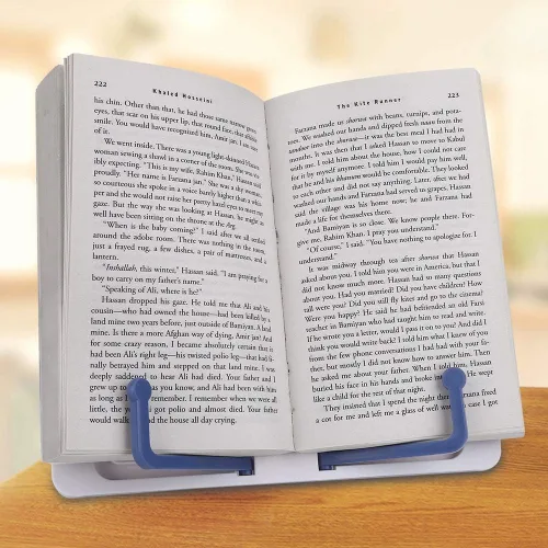 Miniatura 5 de VGEBY 1 soporte de música de escritorio pequeño plegable portátil para partituras de mesa para guitarras de piano, soporte de lectura para soporte