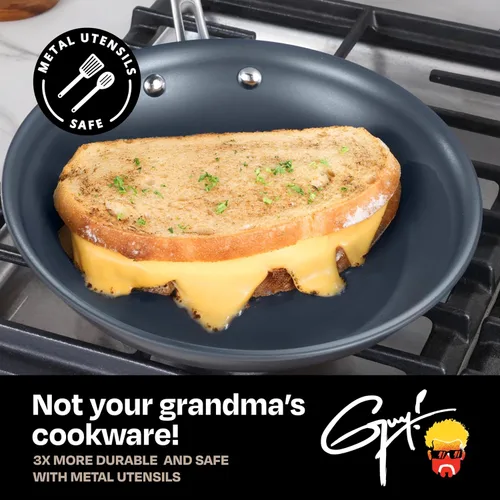 Miniatura 4 de Guy Fieri's Flavortown Laser Titanium Juego de 2 Sartenes de 8.5" y 10" - Juego de Utensilios de Cocina Antiadherentes Sin PFAS, PTFE o PFOA, 3