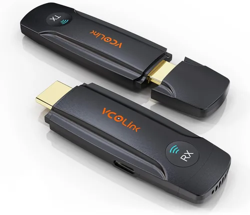 Transmisor y receptor inalámbrico HDMI, adaptador de pantalla inalámbrico 4K HD y 2.4G y 5G, kit extensor HDMI compatible con USB C Streaming Video