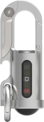 Mini portátil 1200lm Led Super brillante EDC Llavero Linterna H Pro .USB recargable para camping, emergencia, hombres Gadgets Light... (Plata-Blanco)