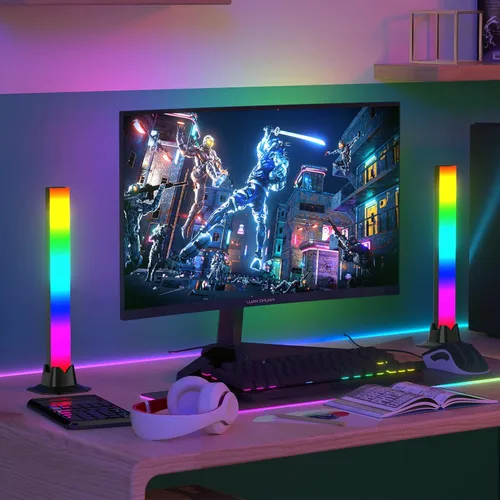 Miniatura 3 de MIHEAL Lámpara LED RGB con barra de luz, kit de inicio de torre de iluminación inteligente con control remoto para PC, TV, sala de juegos y carcasa
