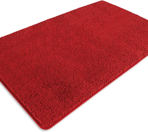Miniatura 9 de Alfombra de baño pequeña de 12 x 18 pulgadas, lavable y absorbente, antideslizante, alfombra de baño de felpilla gruesa y suave para baño, ducha