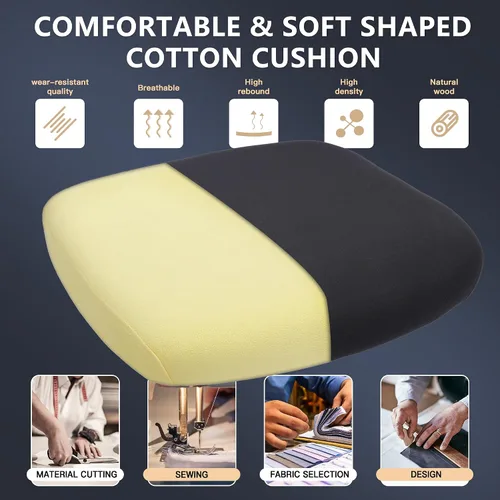 Miniatura 7 de Silla de oficina ajustable, silla de computadora ergonómica con soporte lumbar y reposacabezas, silla ejecutiva de respaldo alto con función