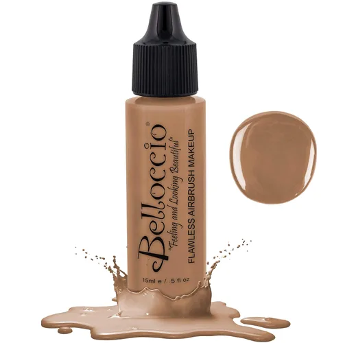 Miniatura 13 de Base de maquillaje aerógrafo, 1/2 botella Belloccio's, cosméticos profesionales Tonos beige claro-medio rosa