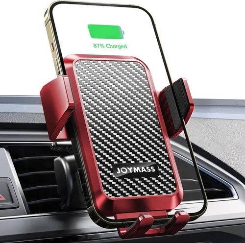 Miniatura 2 de Cargador inalámbrico para automóvil, carga rápida de 15 W, cargador de automóvil con sujeción automática para teléfono celular, soporte