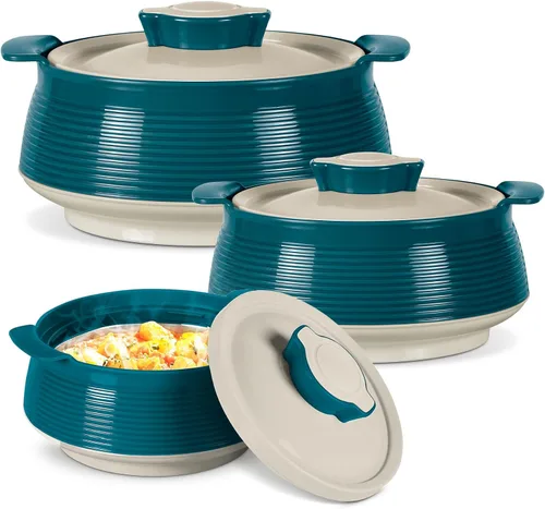 Miniatura 9 de Milton Cacerola para comida caliente, olla caliente de acero inoxidable con aislamiento de doble pared interior con tapa, caja para servir comida