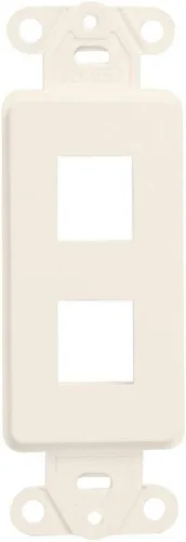 Miniatura 2 de Leviton QuickPort Decora Insert, 2 puertos, 41642-E, negro