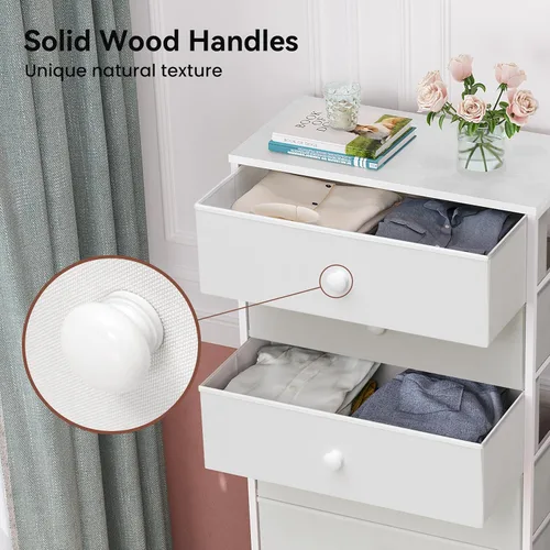 Miniatura 6 de Crestlive Products Tocador Alto, Torre de Almacenamiento de 7 Cajones de Tela, Cajones Verticales - Unidad Organizadora para Dormitorio, Pasillo