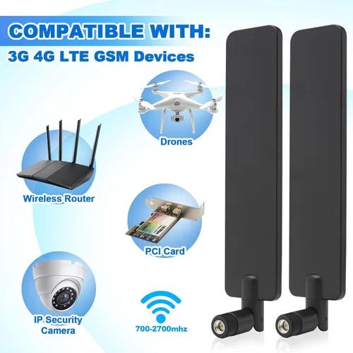 Miniatura 2 de Reemplazo de cámara de rastro celular 12dbi de alta ganancia SMA amplificador de antena macho para Spypoint LM2 Flex Flex-S Flex-M Flex-M Flex-Dark