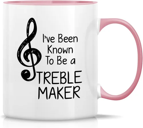 Miniatura 28 de Retreez - Taza divertida con texto en inglés "Without Music Life Would B Flat Musician", 325 ml, tazas de café de cerámica, divertidas, sarcásticas