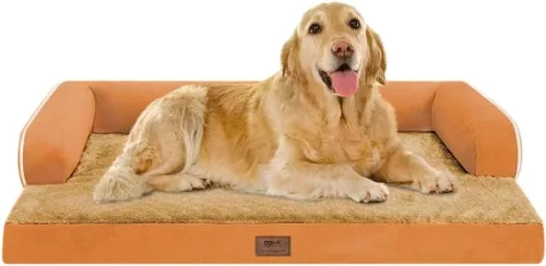 Miniatura 132 de Cama ortopédica impermeable para perros pequeños, cama para perros de tamaño mediano, cómoda cama para mascotas y gatos con lados, funda extraíble
