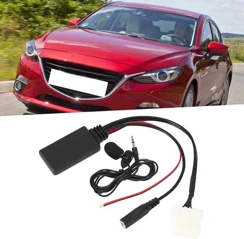 Miniatura 4 de KIMISS Adaptador de coche Bluetooth 5.0 con micrófono, para Mazda 2 3 5 6 RX8, cable de entrada auxiliar para llamadas manos libres y transmisión