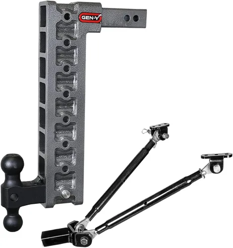 Miniatura 13 de GEN-Y GH-514 MEGA-Duty - Enganche de caída ajustable de 7.5 pulgadas con doble bola GH-051 para receptor de 2 pulgadas, capacidad de remolque