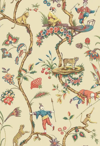 Miniatura 6 de Papel pintado autoadhesivo Scalamandre x Scalamandre multicolor blanco Chinoise Exotique, SCS3843, de NuWallpaper