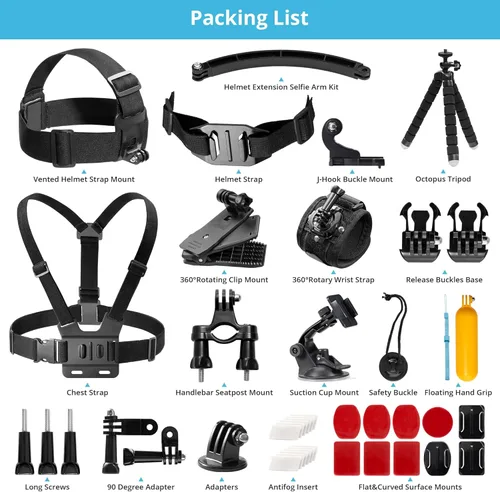 Miniatura 2 de AKASO kit de accesorios para cámara de deportes de acción al aire libre para Gopro Hero Session AKASO EK7000 CAMPARK Go Pro Hero 5 sumergible