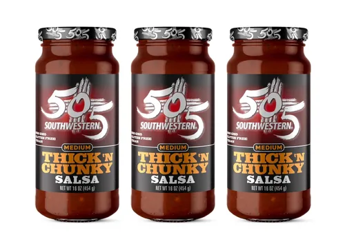 Miniatura 8 de 505 Southwestern Salsa estilo restaurante, 16 oz — Salsa suave y vertible de Nuevo México con escotilla asada a la llama Green Chile
