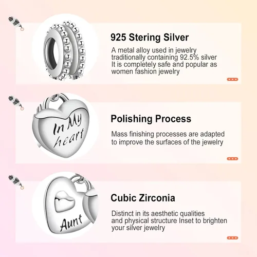Miniatura 4 de Annmors Family Charm Love your Dad Mon Sister Infinity Charm fits Bracelets 925 Sterling Silver-Lucky Charm for Woman Pendant Bead Jewelry Beads