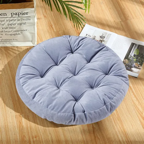 Miniatura 4 de Big Hippo Cojín grande de 22 pulgadas, asiento de pana suave para adultos, soporte de meditación de alto rebote para aliviar la presión en suelos