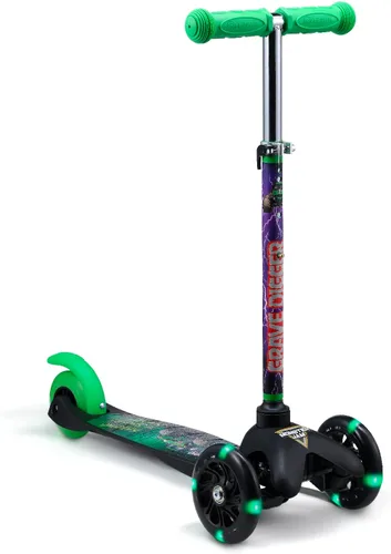 Miniatura 17 de Self Balancing Kick Scooter with Light Up Wheels, Extra Wide Deck, 3 Wheel Platform, Foot Activated Brake, 75 lbs Limit, Kids & Toddlers Girls or