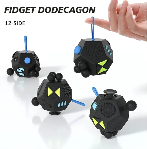 Miniatura 2 de Fidget Dodecágono – Cubo de juguetes antiestrés de 12 lados que alivia el estrés y la ansiedad, antidepresión, juguete de viaje, relleno de calcetín