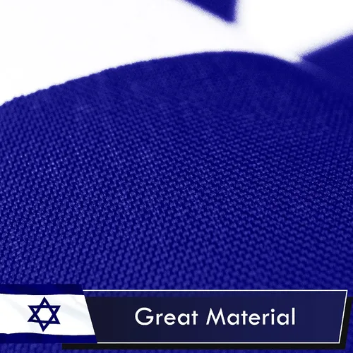 Miniatura 4 de G128 Bandera de Israel, 3 x 5 pies, serie LiteWeave, impresa en poliéster 100D, bandera de país, colores vibrantes, ojales de latón