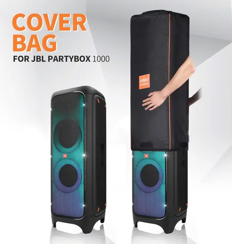 Miniatura 7 de GISEO Bolsa para altavoces, bolsa de transporte resistente para altavoces, compatible con JBL Party Box Series, bolsa de transporte de altavoces