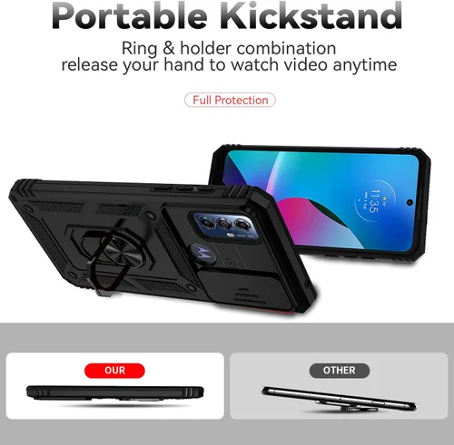 Miniatura 6 de SunStory Funda compatible con Motorola Moto G Play 2023, Moto G Pure, funda Moto G Power 2022 con protector de pantalla HD, cubierta de cámara
