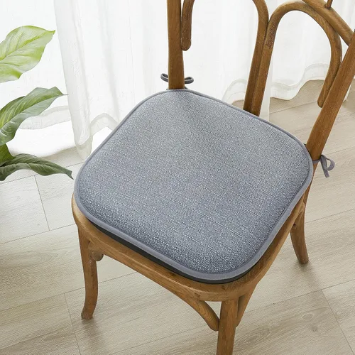 Miniatura 4 de Elegant Comfort Fundas de cojín para silla con lazos y parte trasera de goma antideslizante, espuma viscoelástica gruesa, almohadilla de cojín