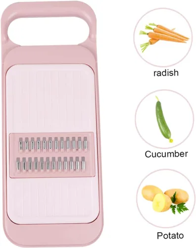 Miniatura 9 de SHOWERORO Rallador grueso multifunción con caja, rallador de zanahoria de mano y triturador de verduras para cocina para cepillado de frutas