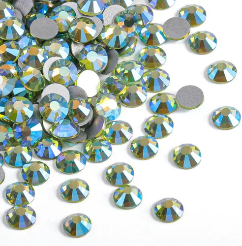 Miniatura 36 de Beadsland 2880 piezas de diamantes de imitación de cristal con reverso plano, gemas redondas para decoración de uñas y manualidades, cristal, SS16