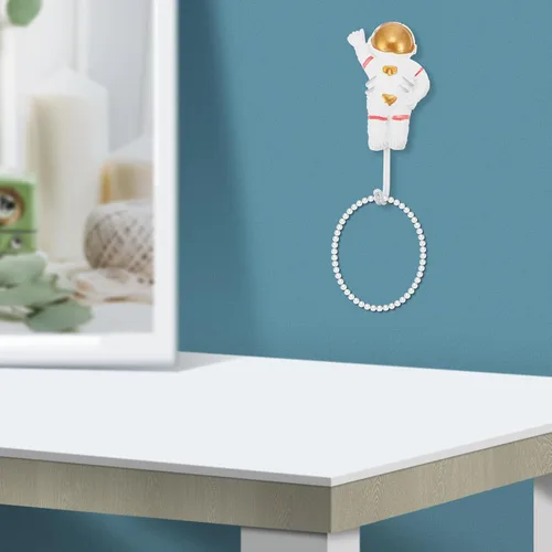 Miniatura 3 de 2 ganchos de pared de astronauta, resistentes para montar en la pared, ganchos adhesivos para bata, toallas, llaves, perchero, perchero