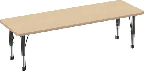Miniatura 41 de FDP - Mesa rectangular para actividades escolares y aulas (24 x 36 pulgadas), patas gruesas para niños pequeños, altura ajustable de 15 a 24