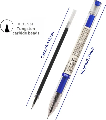 Miniatura 3 de BEMLP Bolígrafo de tinta de gel de punta extra fina, bolígrafo de 0.014 in, tinta líquida de alta calidad, de secado rápido, para oficina japonesa