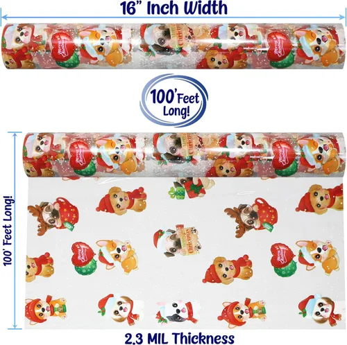 Miniatura 2 de AnapoliZ Envoltura de Celofán para Navidad Rollo de 100’ pies de largo X 16” pulgadas de ancho 2.3 Mil de espesor, transparente como el cristal