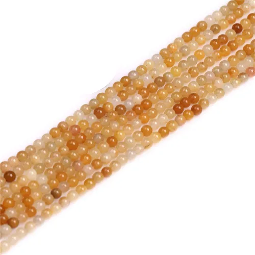 Miniatura 16 de JOE FOREMAN Cuentas de aventurina naranja para hacer joyas, piedras preciosas naturales semipreciosas de 0.394 in, redondas de 15 pulgadas