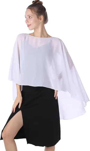 Miniatura 2 de Baoqiya Capas de gasa Capelets transparentes Poncho de capa larga para mujeres más