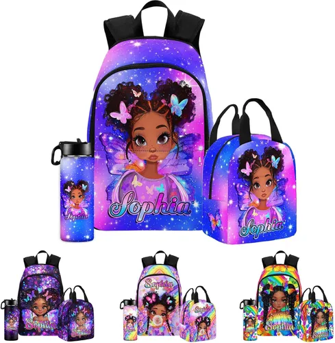 Miniatura 80 de Texto personalizado Elefante desgaste gafas mochila mochila mochila casual Daypack bolsa para mamá niñas, color86-4, Mochilas Daypack