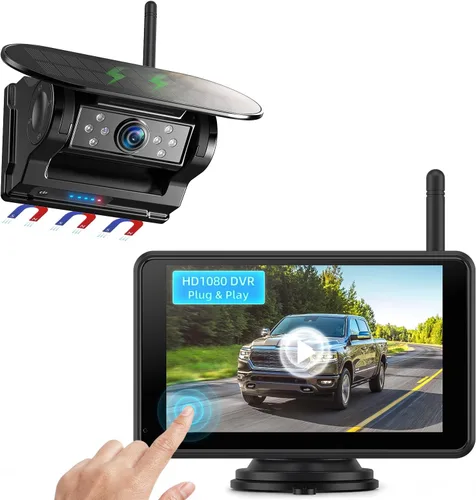 Miniatura 12 de Cámara de respaldo inalámbrica magnética eRapta: 5” portátil, instalación gratuita de 1 minuto - Cámara de respaldo para remolque con FHD1080P