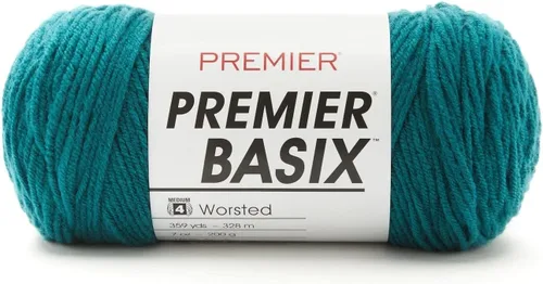 Miniatura 12 de Premier Yarns Basix, hilo de estambre sólido, hecho de acrílico, hilo ideal para ganchillo y tejer, Pecan, 359 yardas 1115-35 Pecan